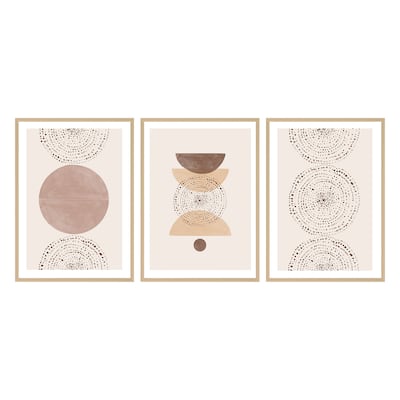 'Boho" Framed 3-Piece Wall Art Set by The Miuus Studio