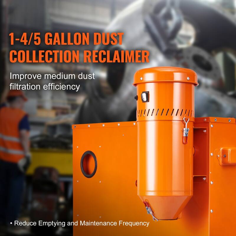 Dust Collection System Universal Fit for Sandblaster Cabinets and Media Blasters - 1.6 HP