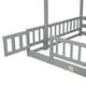 preview thumbnail 34 of 34, Twin Over Full Multifunctional Kids Bunk Bed Frame with Slide, Wooden Loft Bed with Storage Staircase and Guardrails