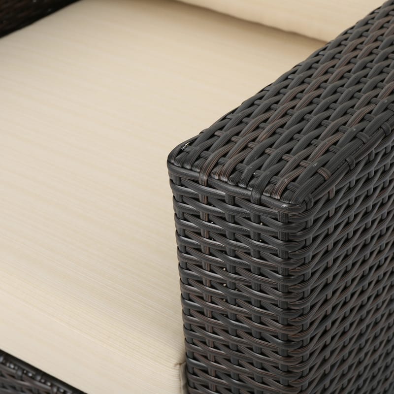 Santa Rosa PE Wicker/ Aluminum Outdoor 7-Seat Sofa Dining Set by Christopher Knight Home