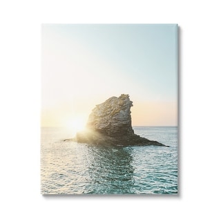 Stupell Ocean Rock at Sunset Canvas Wall Art Design by Sisi and Seb ...