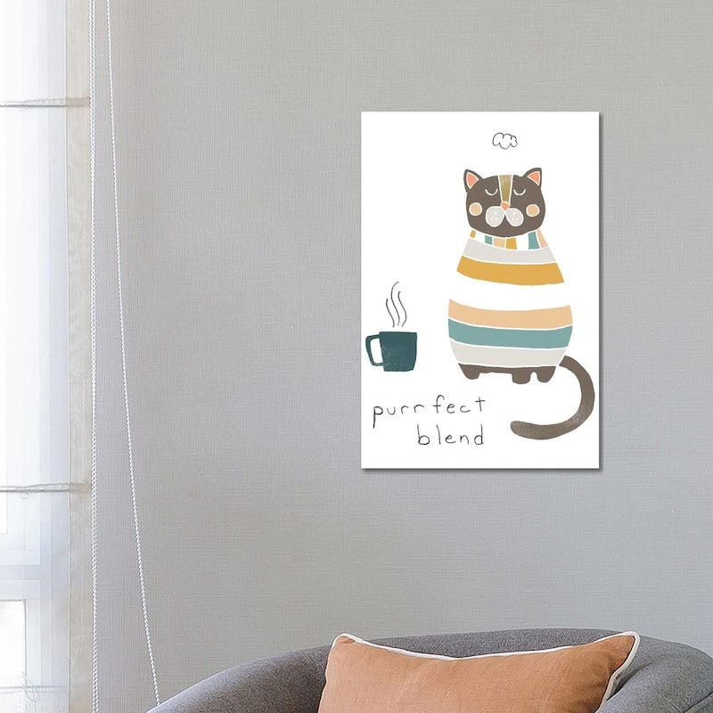iCanvas "Coffee Cats IV" by June Erica Vess Canvas Print - 26x18x1.5