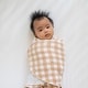 preview thumbnail 2 of 3, HALO SleepSack swaddle, Micro-fleece, Tan Gingham, NB, 0-3M - newborn