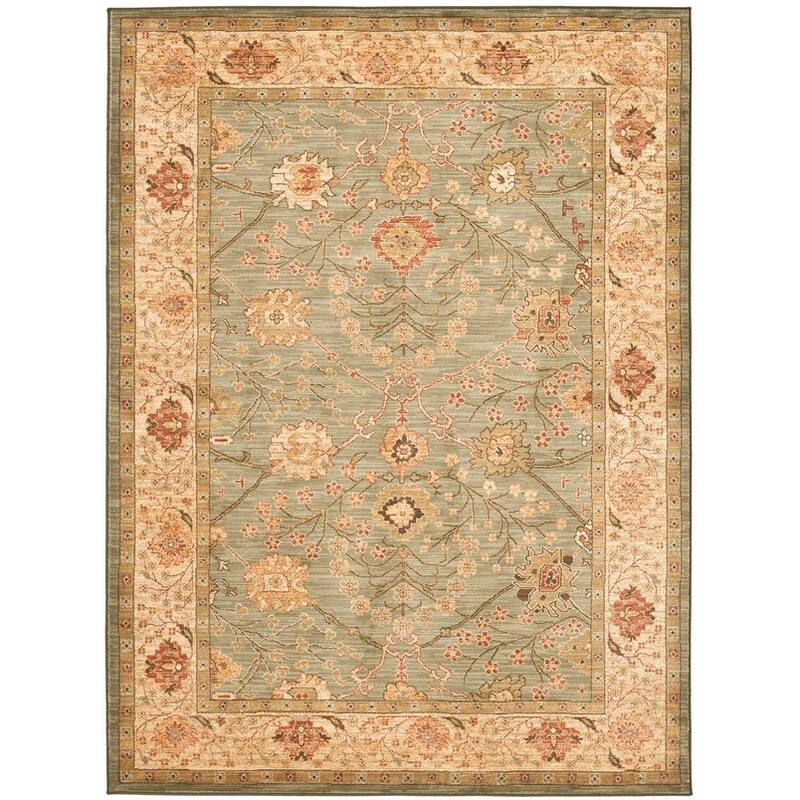Lauren Ralph Lauren Oushak Traditional Oriental Rug - 4' x 5'7" - Blue/Ivory