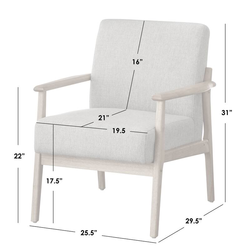 Lifestorey Beaumont Solid Wood 3-Piece Living room Set