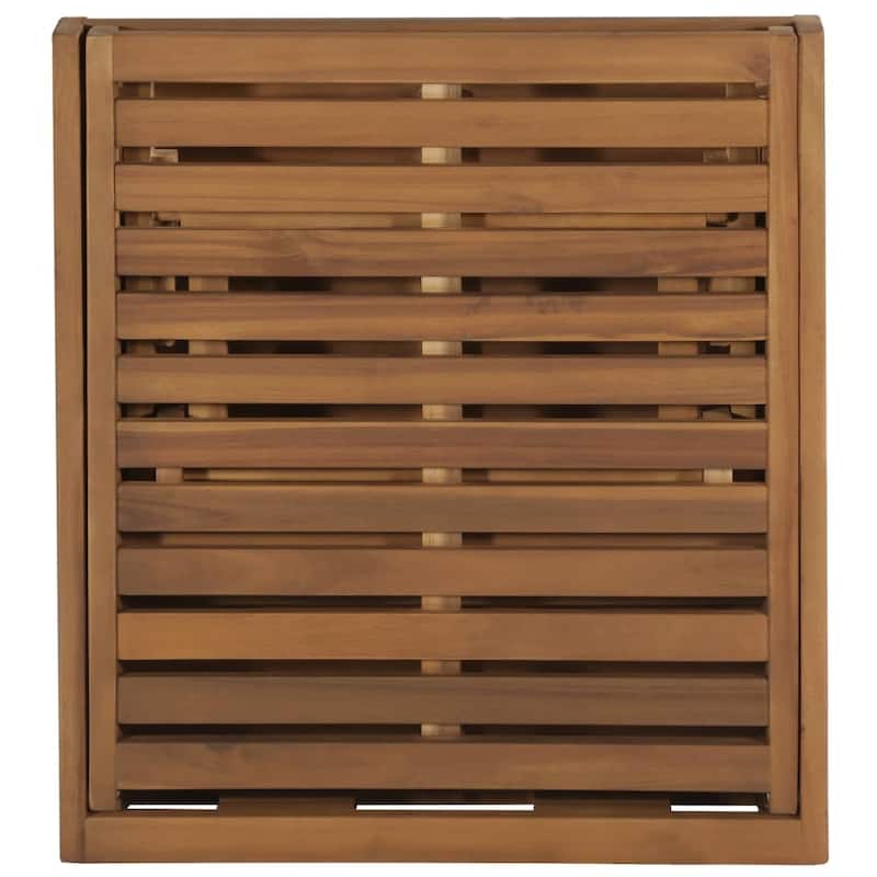 vidaXL Patio Lounge Chair with Cushion Folding Sunlounger Solid Acacia Wood - 78.7" x 24" x 11.8"/33.9"