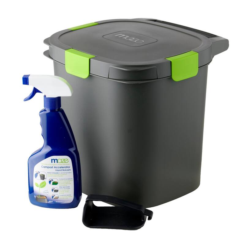 2 - Genesis 42 Gallon Composters with 1 Cart, 1 Sifter, 1 Kitchen Composter and 3 Bokashi Sprays