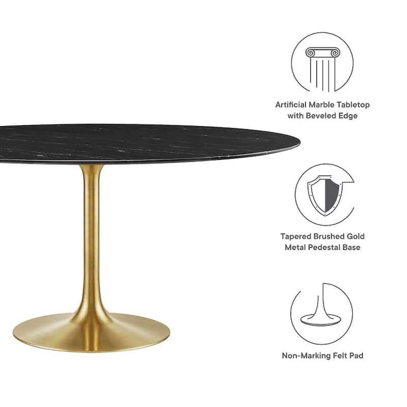 Lippa 60" Round Wood Top Dining Table