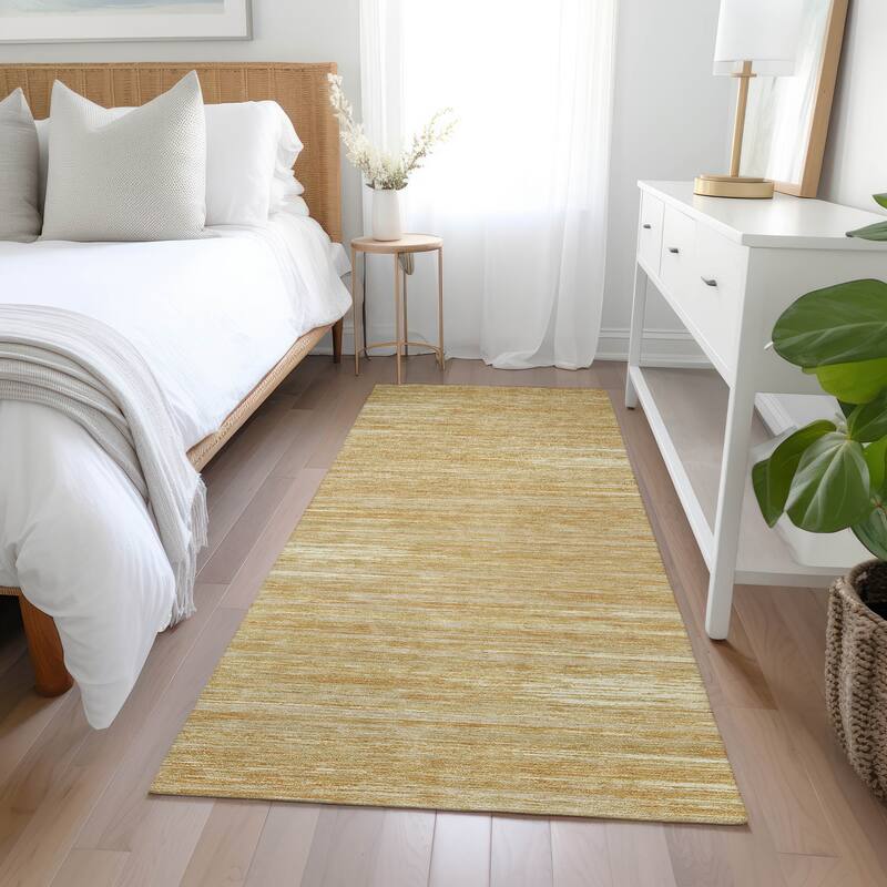 Machine Washable Indoor/ Outdoor Chantille Abstract Stripe Rug
