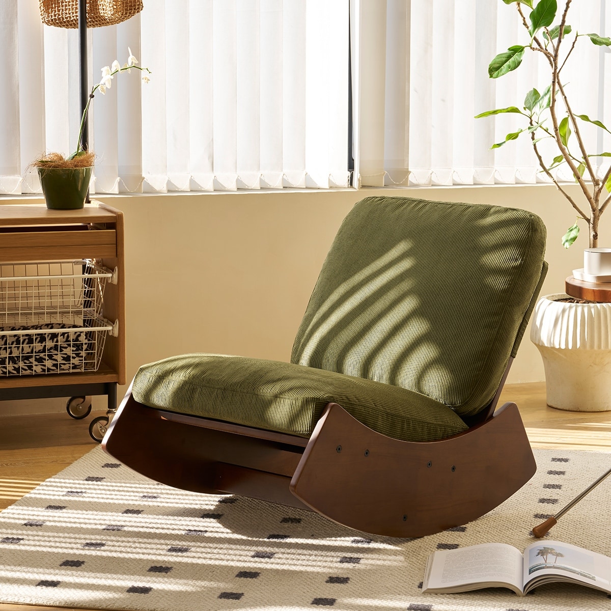 Versatile Glider Rocking Chair with Solid Wood Frame and High Quality Upholstery Multiple Settings Accent Reading Chair Bed Bath Beyond 39912395
