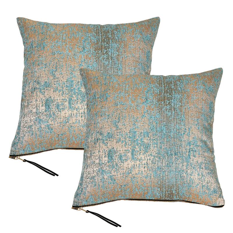 Peralta 2-piece Jacquard Chenille Zipper Pillow Shell Set, NO INSERT