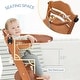 preview thumbnail 4 of 3, 3-in-1 Convertible Wooden Toddler High Chair, Baby Feeding Chair with Removable Tray, Cushion and Harness, Brown