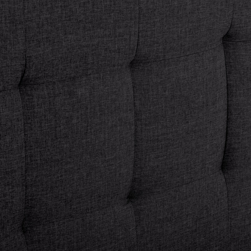 CorLiving Ellery Black Fabric Tufted Bed