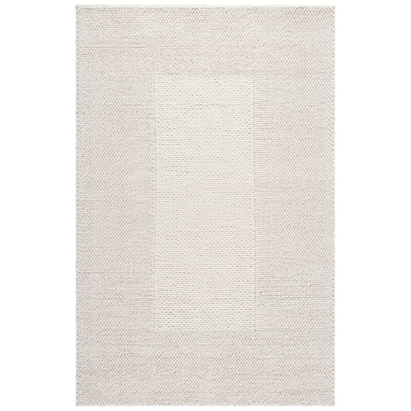 SAFAVIEH Handmade Natura Odete Raised Textured Wool Blend Rug - 5' x 8' - Ivory