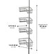 preview thumbnail 19 of 40, Utopia Alley Tension Pole Shower Caddy Corner Organizer, Adjustable with 4 Removable Baskets, 60 to 97 Inch