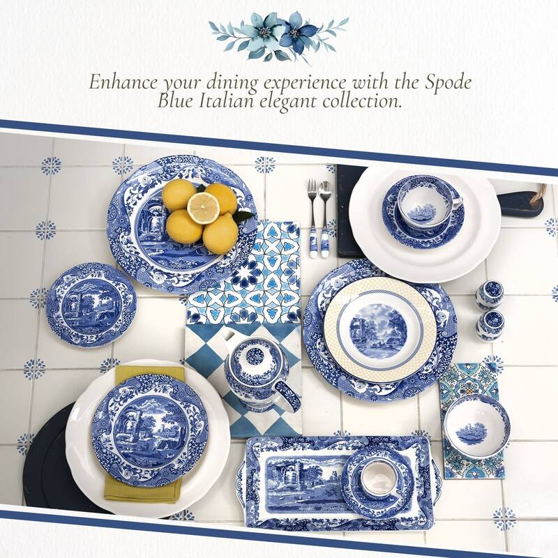 Spode Blue Italian Oval Rim Dish