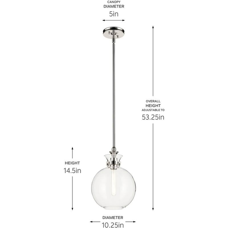 Kichler 52778CLR Laria 11" Wide Pendant