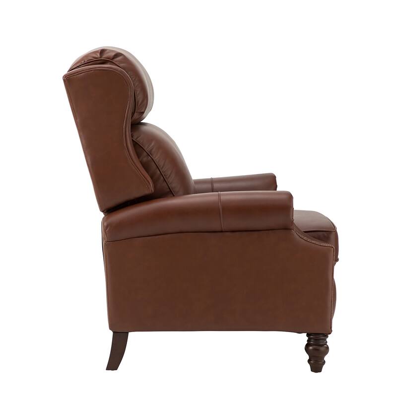 Noemon Genuine Leather Recliner with Nailhead Trims by HULALA HOME (Set of 2)