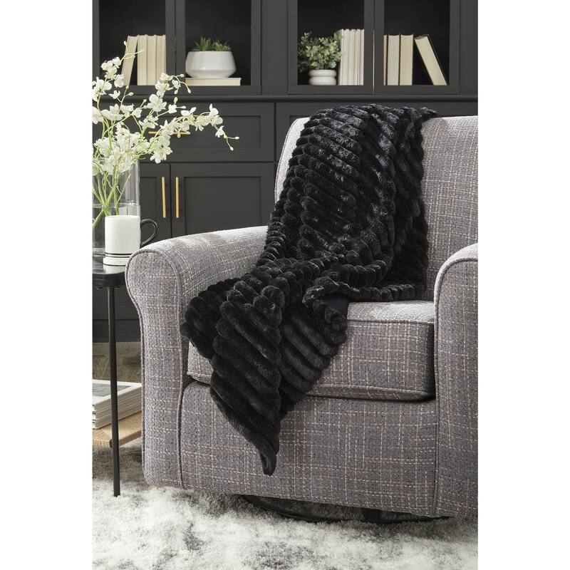 Signature Design by Ashley Alsonwell Black Throw