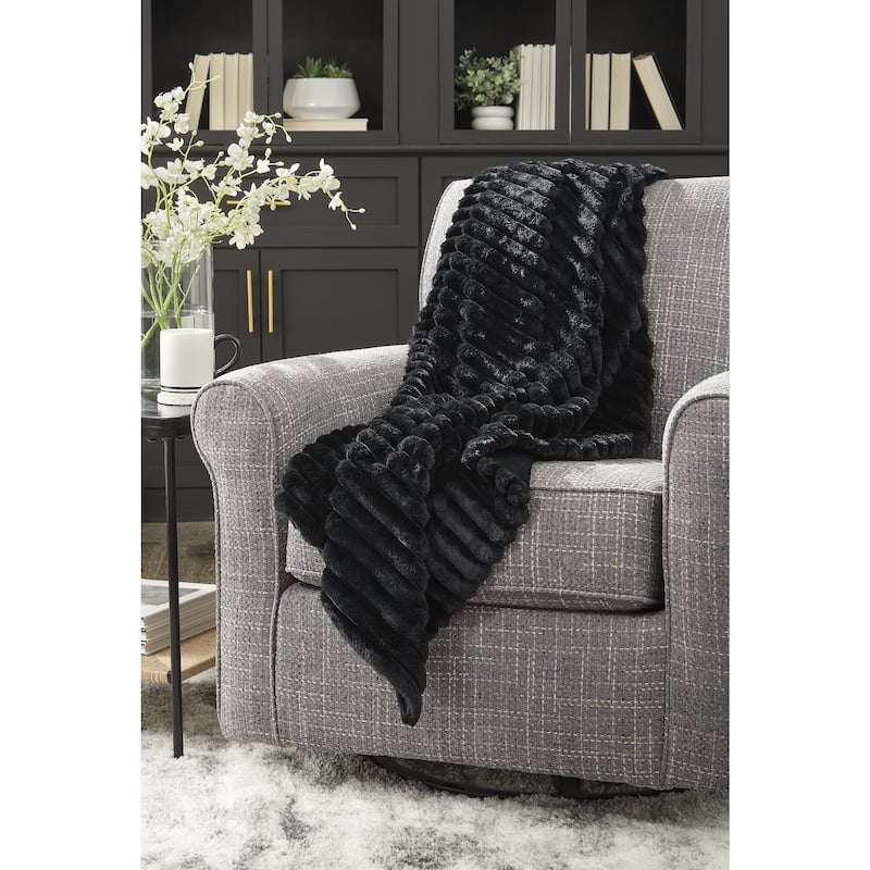 Signature Design by Ashley Alsonwell Throw (Set of 3) - Black