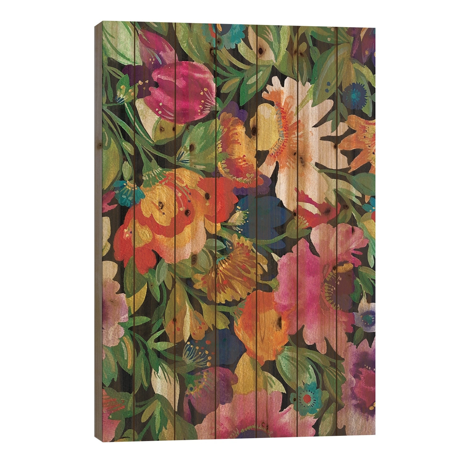 Nocturne Print On Wood by Kim Parker - Multi-Color