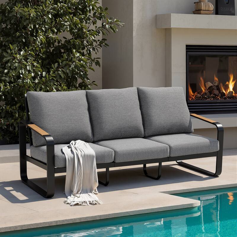 Outdoor Patio Conversation Chair, Loveseat, Sofa with Removable Cushions