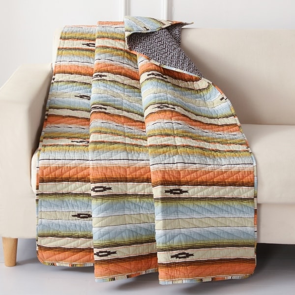 Barefoot Bungalow Painted Desert Rose Quilted Throw Blanket. Opens flyout.
