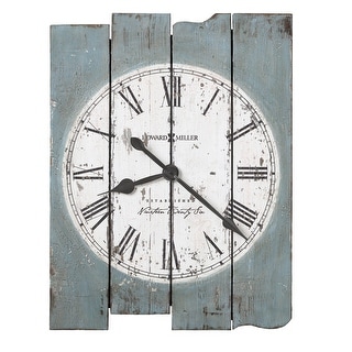 Howard Miller Mack Road Blue 30-Inch Wood Farmhouse Wall Clock