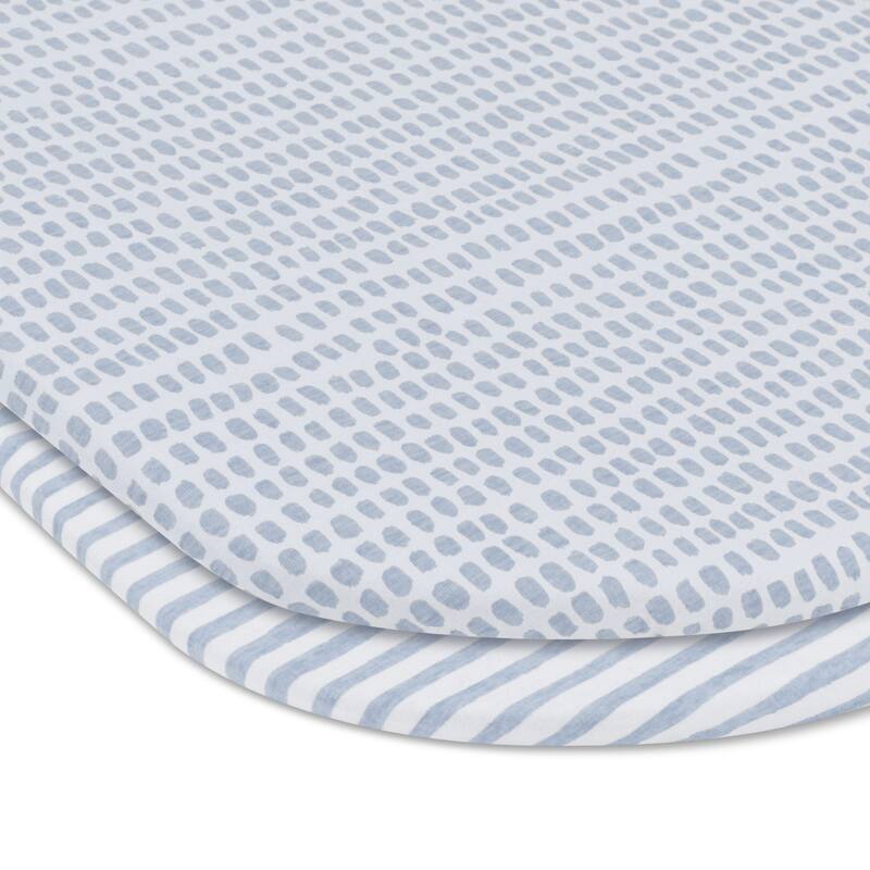 Ely's & Co. Baby Fitted Waterproof Bassinet Sheet Set - 2 Pack - 32" x 16"