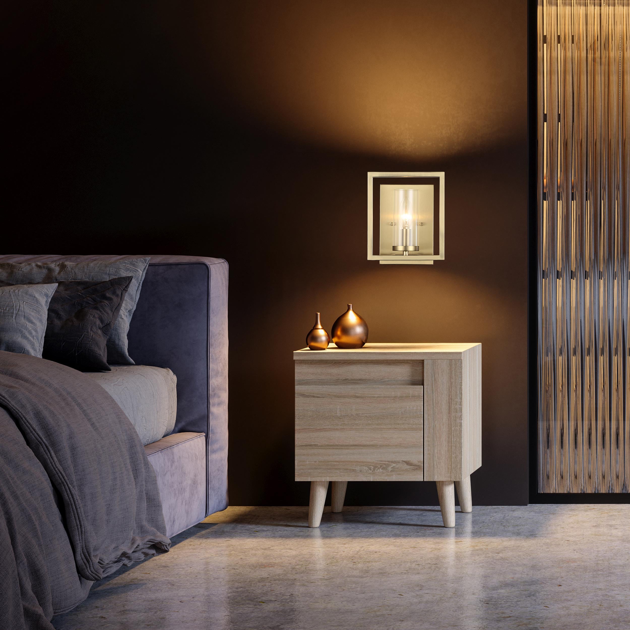 Golden Lighting Marco 1-Light Wall Sconce - Brushed Champagne Brass