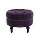 preview thumbnail 4 of 24, Dawn Tufted Round Ottoman by Jennifer Taylor Home