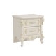 preview thumbnail 11 of 16, French Style Nightstand with 2 Drawers Vintage White and Gold Bedside Table for Bedroom Elegant Accent Storage Cabinet