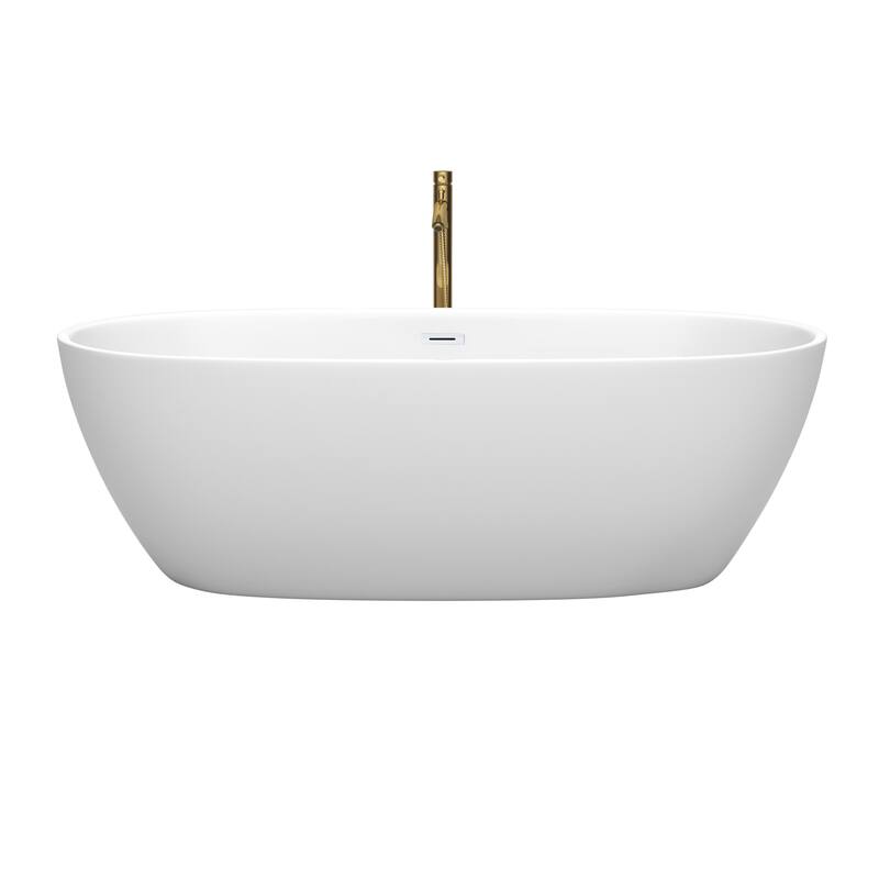 Wyndham Collection Juno 71" Free Standing Acrylic Soaking Tub with