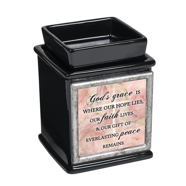 5" Black and Pink God Quotes Candle Warmer - N/A