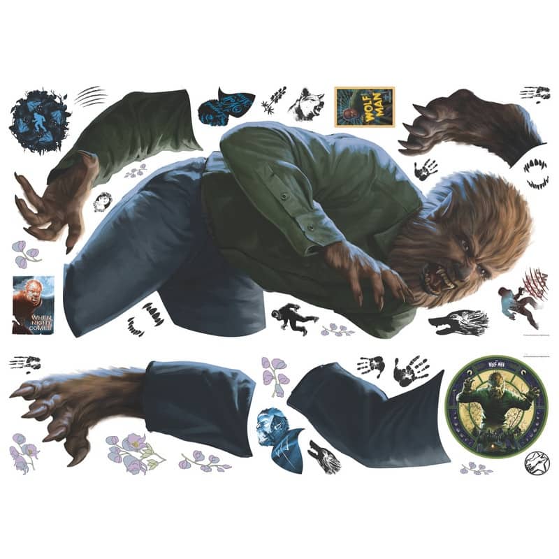 Classic Monsters The Wolf Man Giant Peel and Stick Wall Decals by RoomMates