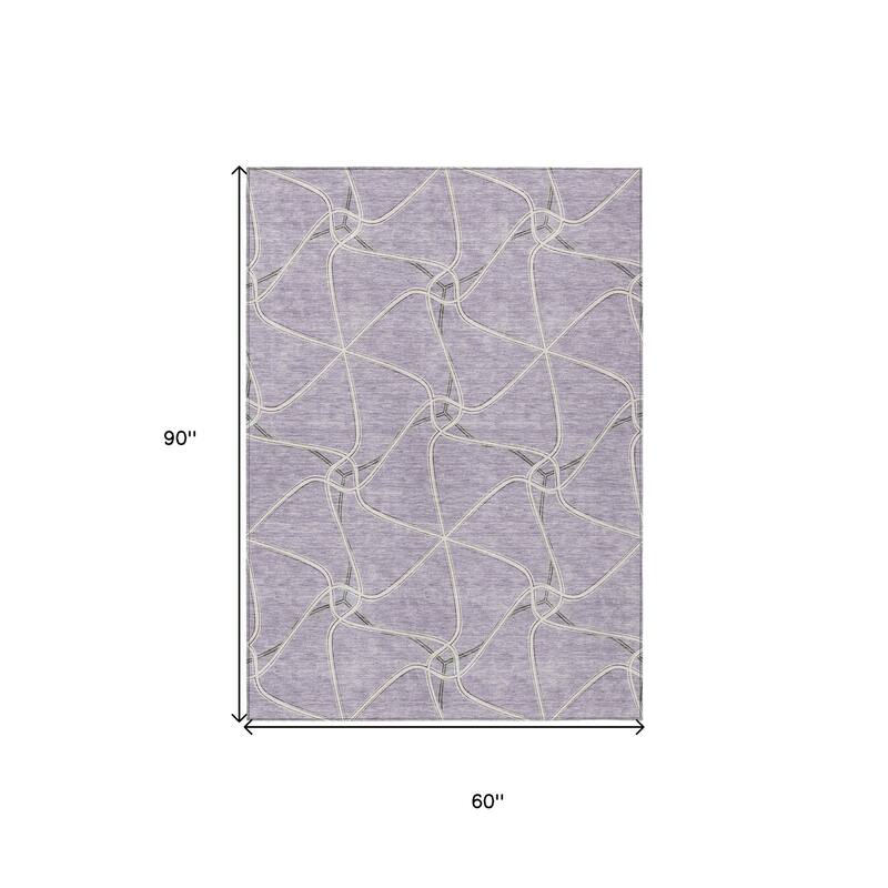 HomeRoots Geometric Contemporary Rectangle Outdoor Rug