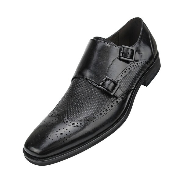 Shop Asher Green Mens Genuine Leather Dress Shoes Black