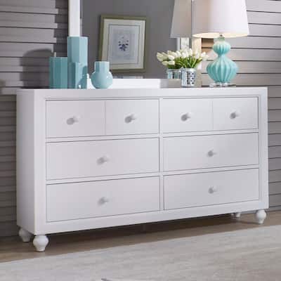 Copper Grove Cottage View White 6 Drawer Dresser