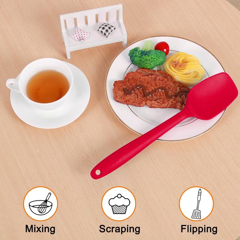 Silicone 3Pcs Heat Resistant Non-scratch Turner Non Stick Spatula Set
