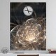 preview thumbnail 3 of 13, Designart 'Fractal Flower with Golden Rays' Oversized Floral Wall CLock 30 in. wide x 40 in. high