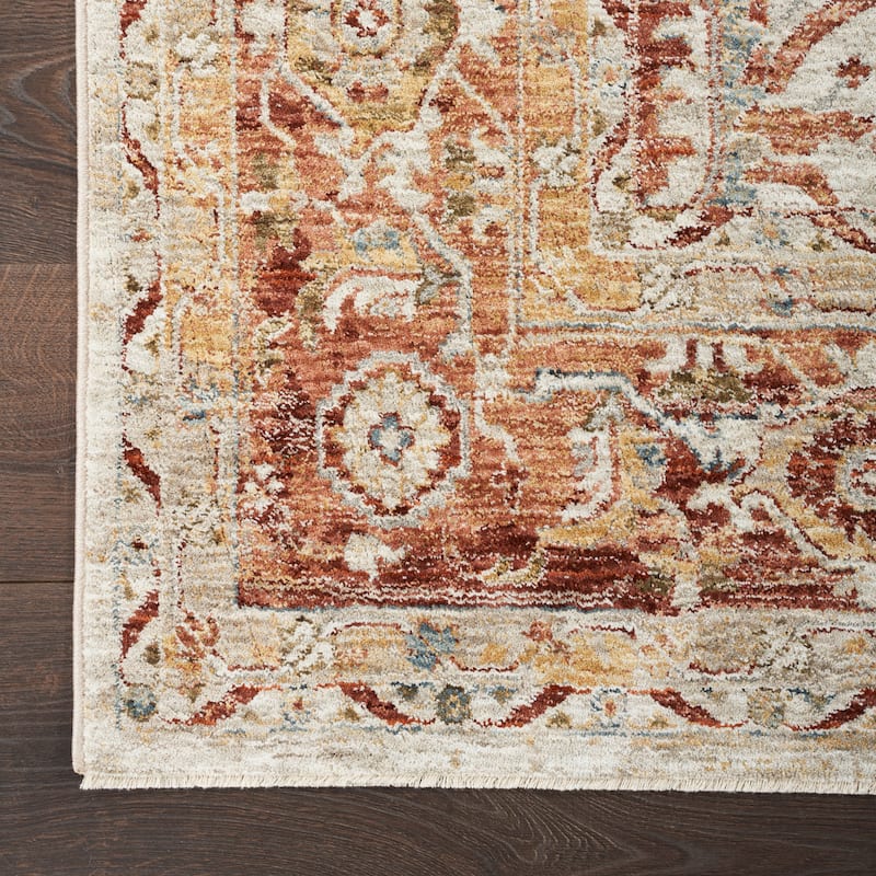 Nourison Petra Traditional Persian Medallion Border Area Rug
