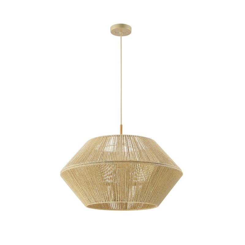 Globe Electric 65470 Terra 25" Wide Pendant with Paper Twine Shade