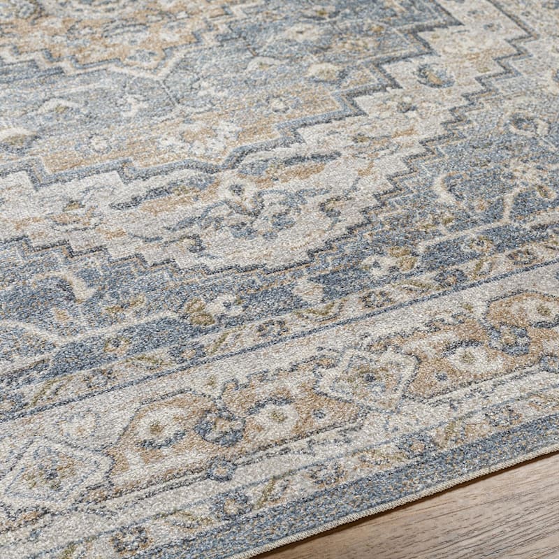 Livabliss Lillian Traditional Medallion Washable Area Rug