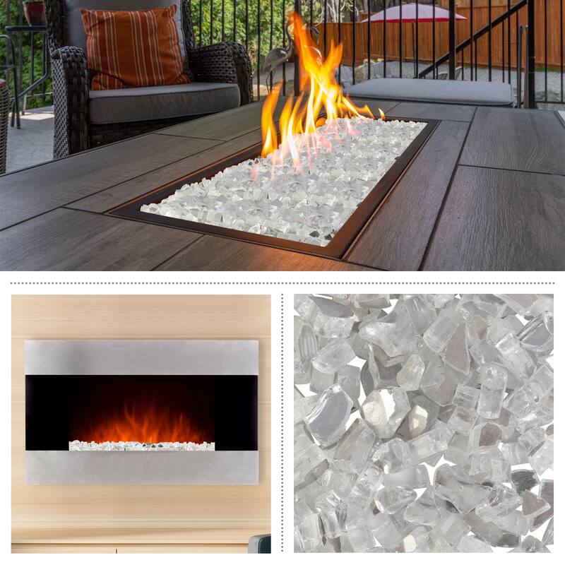 Pure Garden 10lbs Fire Pit Glass - Glass Rocks