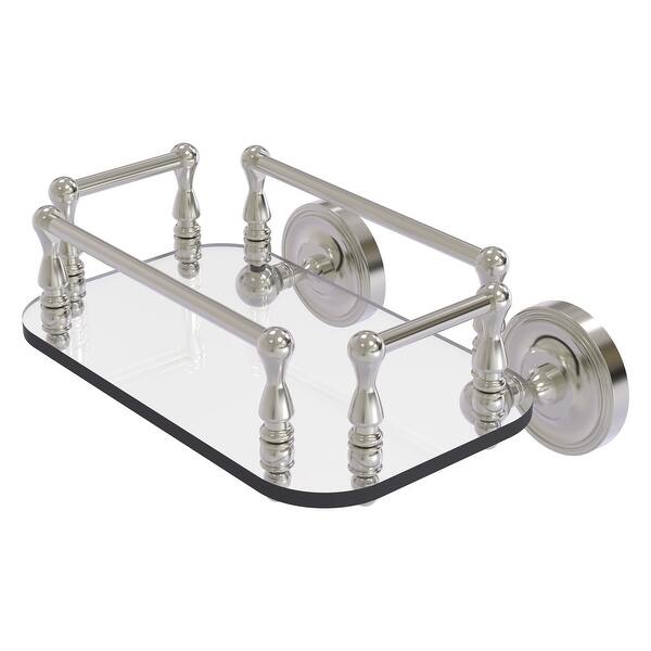 Allied Brass Prestige Regal Collection Wall Mounted Glass Guest Towel Tray in Satin Nickel