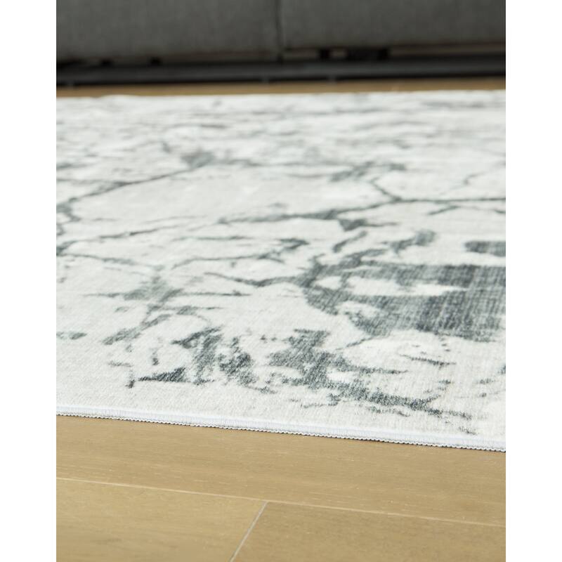 Signature Design by Ashley Tobinbury Gray/Ivory Washable Area Rug