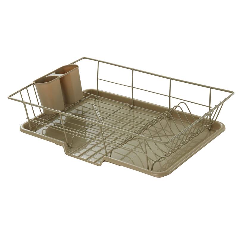 Sweet Home Collection 3-Piece Kitchen Sink Dish Drainer Set