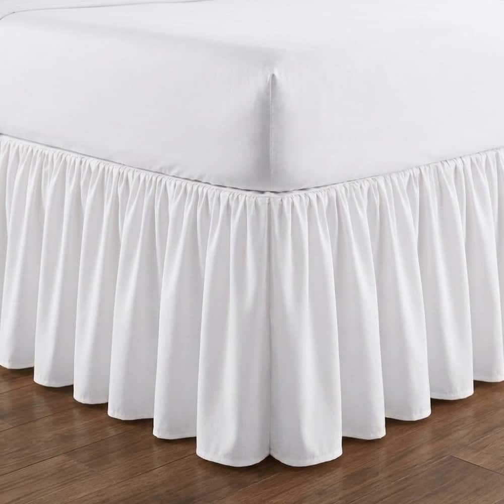 Barefoot Bungalow Landris Ruffled Cotton Blend Bed Skirt, 15 in. Long
