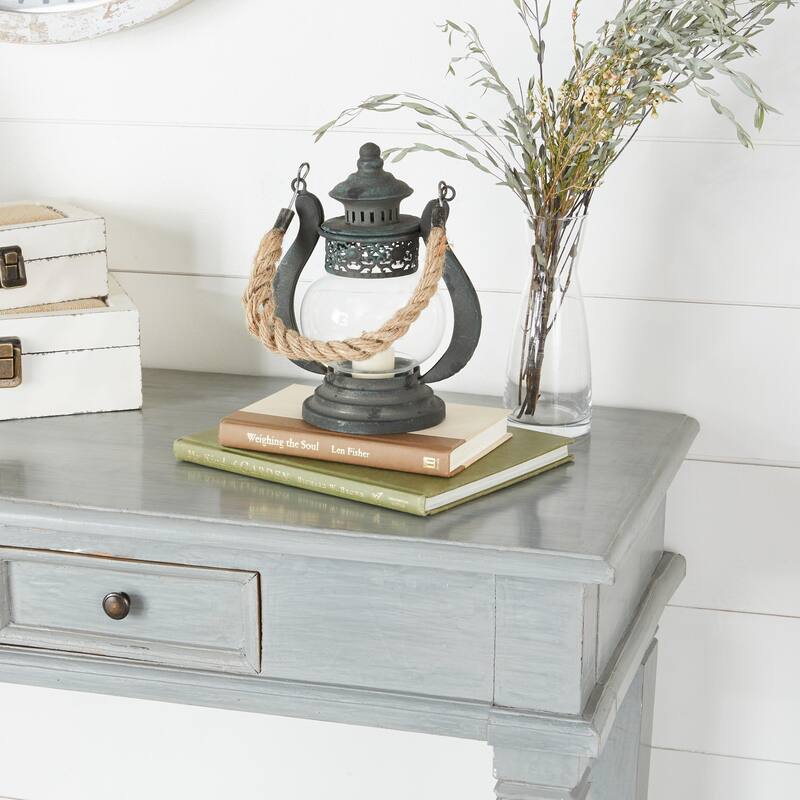 Metal Candle Lantern - Black - Roche River Decor