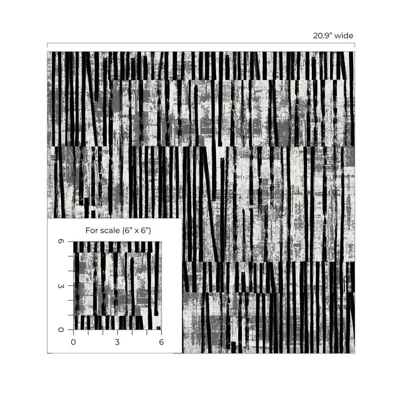 Seabrook Designs Serapha Lines Non-Woven Unpasted Wallpaper